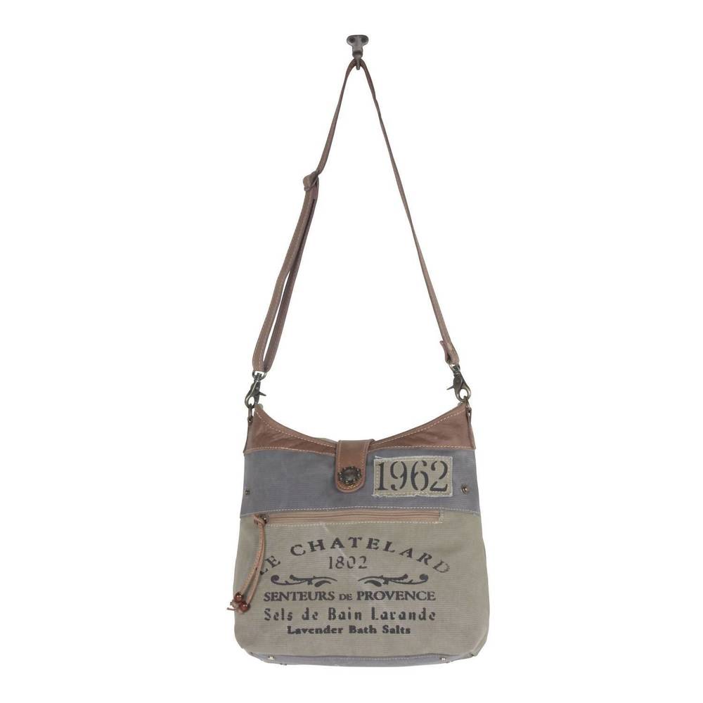 NEW MYRA BAGS women's psychedelic shoulder bag in grey